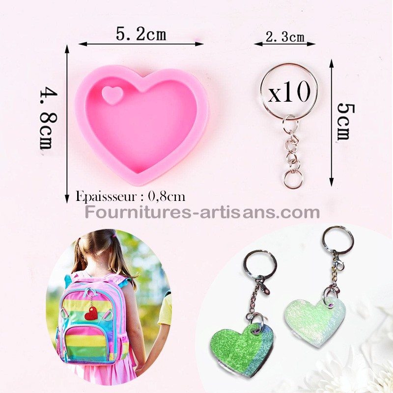 Moule Silicone Rond évidé Pour Réaliser Des Pendentifs En Résine 54x48 Mm X1 - Perles & Co