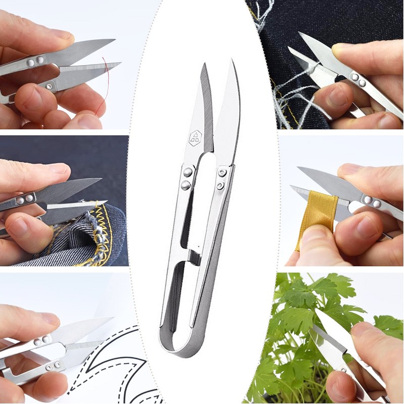Ciseaux De Forme En Céramique Avec Housse - Coupe-Fil Pratique Pour Broderie, Pêche, Artisanat - Taille 11,2 Cm