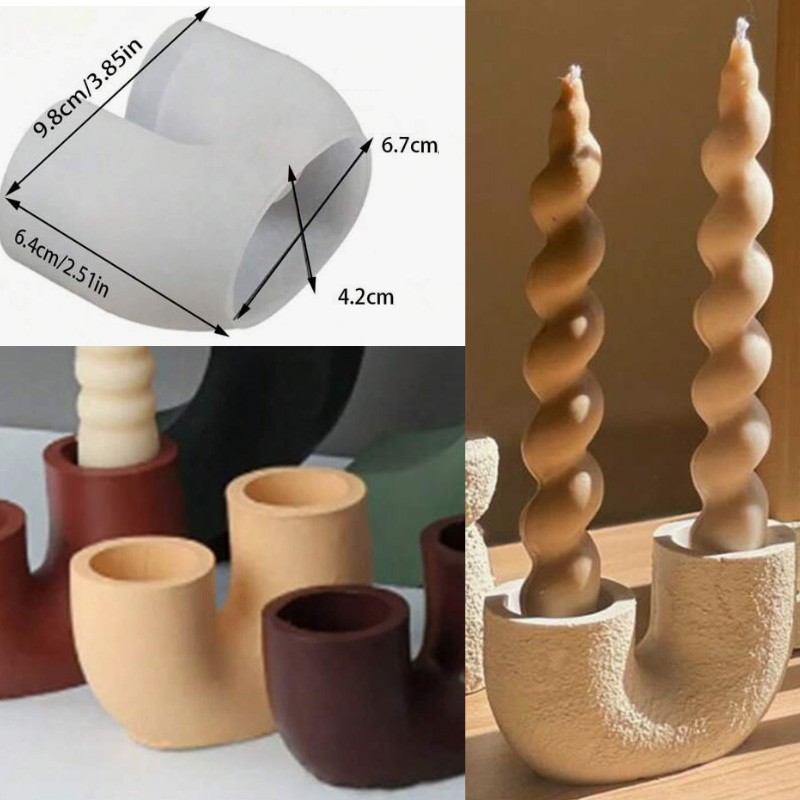 Moule En Silicone Pour Bougies De Noël - Forme Gant Tricoté Rouge Et Vert - Décoration, Artisanat, Cire Et Résine