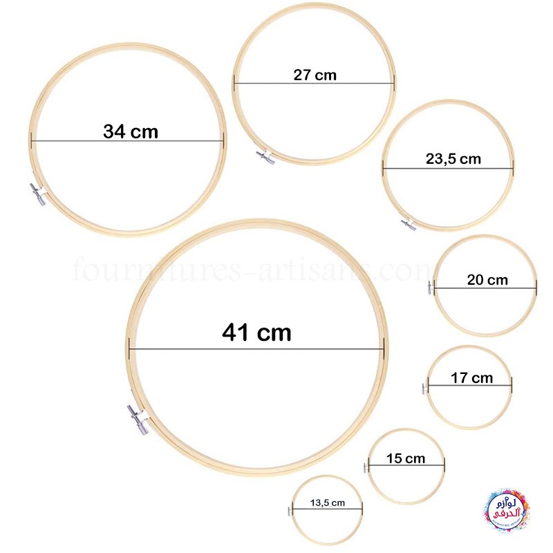 ZEONHAK Lot De 20 Cercles à Broder En Bambou De 10 Cm Pour Couture