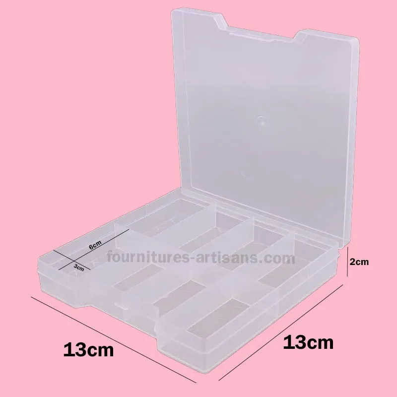 4 Boîtes De Rangement Transparentes Avec Couvercle Articulé - Coffrets Plastique 17.5x10x2.1cm Bricolage